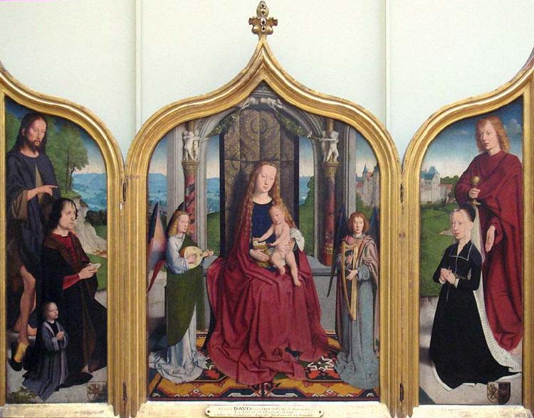 Gerard David Triptych of the Sedano Family Norge oil painting art